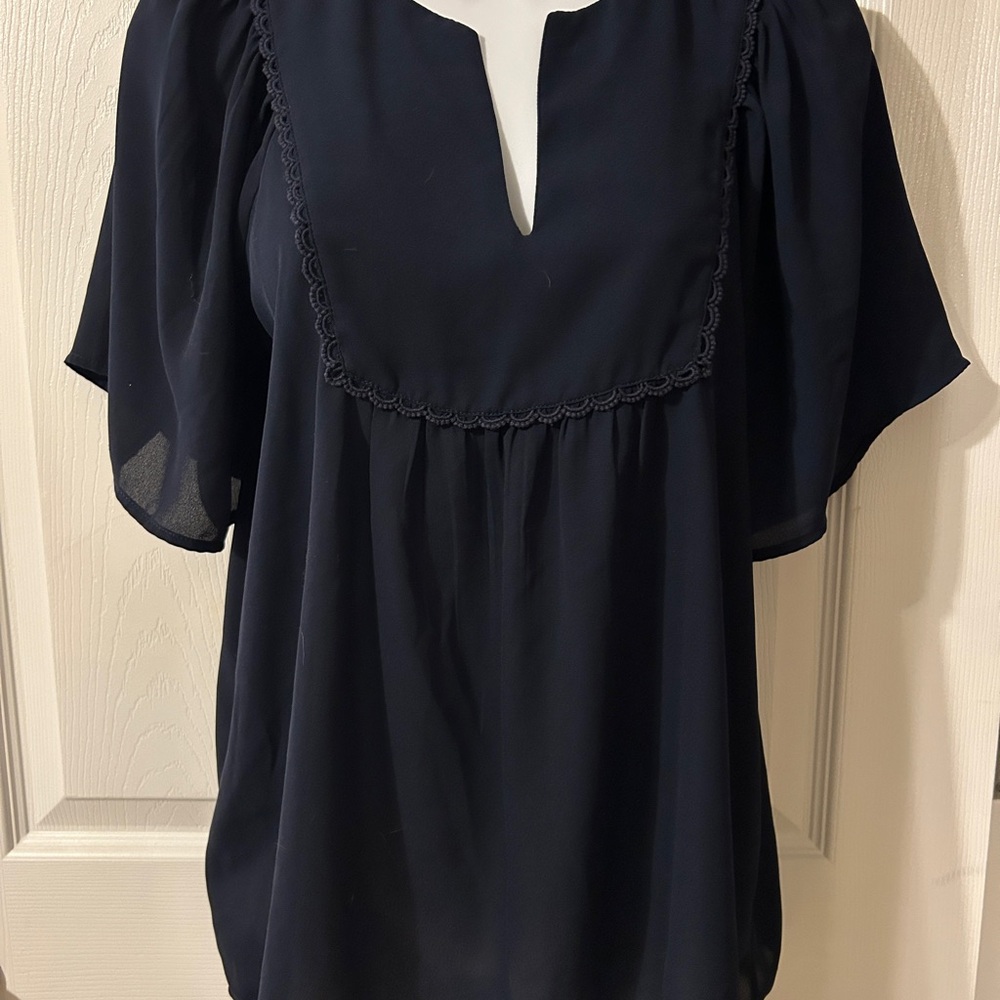 EUC LOFT Navy Blouse